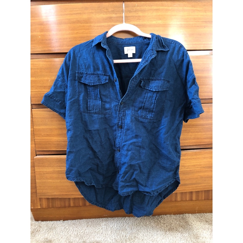 J. Crew denim safari shirt